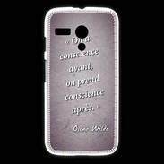Coque Motorola G Conscience Violet Citation Oscar Wilde