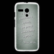 Coque Motorola G Conscience Vert Citation Oscar Wilde