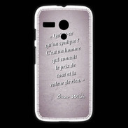 Coque Motorola G Cynique Rose Citation Oscar Wilde