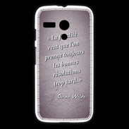 Coque Motorola G Fatalité Violet Citation Oscar Wilde