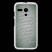 Coque Motorola G Saint pêcheur Vert Citation Oscar Wilde