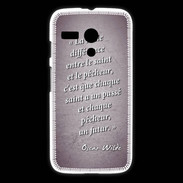 Coque Motorola G Saint pêcheur Violet Citation Oscar Wilde