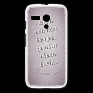 Coque Motorola G Vie art Rose Citation Oscar Wilde