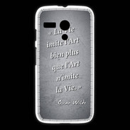 Coque Motorola G Vie art Noir Citation Oscar Wilde