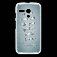 Coque Motorola G Vie art Turquoise Citation Oscar Wilde