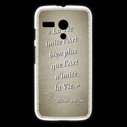 Coque Motorola G Vie art Sepia Citation Oscar Wilde