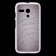 Coque Motorola G Vie art Violet Citation Oscar Wilde