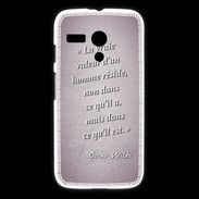 Coque Motorola G Vraie valeur Rose Citation Oscar Wilde