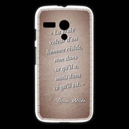 Coque Motorola G Vraie valeur Rouge Citation Oscar Wilde