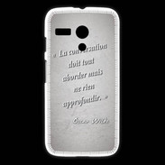 Coque Motorola G La conversation Gris Citation Oscar Wilde