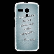 Coque Motorola G La conversation Turquoise Citation Oscar Wilde