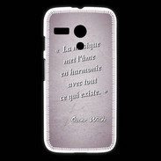 Coque Motorola G La musique Rose Citation Oscar Wilde