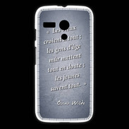 Coque Motorola G Les vieux Bleu Citation Oscar Wilde