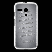 Coque Motorola G Les vieux Noir Citation Oscar Wilde