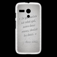 Coque Motorola G Pessimiste Gris Citation Oscar Wilde