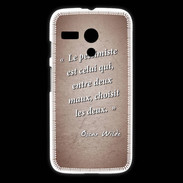 Coque Motorola G Pessimiste Rouge Citation Oscar Wilde