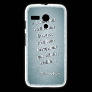 Coque Motorola G Ame nait Turquoise Citation Oscar Wilde