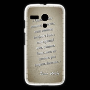 Coque Motorola G Bons heureux Sepia Citation Oscar Wilde