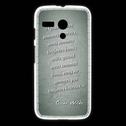 Coque Motorola G Bons heureux Vert Citation Oscar Wilde