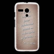 Coque Motorola G Cartes gagnantes Rouge Citation Oscar Wilde