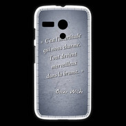 Coque Motorola G Incertitude Bleu Citation Oscar Wilde