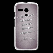 Coque Motorola G Incertitude Violet Citation Oscar Wilde