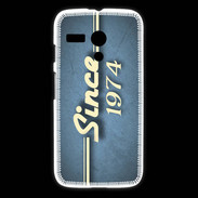 Coque Motorola G Since 1974 Bleu