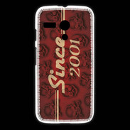 Coque Motorola G Since crane rouge 2001