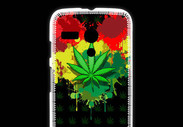Coque Motorola G Feuille de cannabis et cœur Rasta