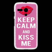 Coque Motorola G Keep Calm Kiss me Rose