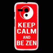 Coque Motorola G Keep Calm Be Zen Rouge