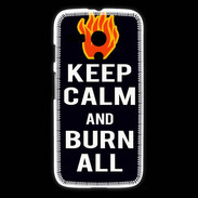 Coque Motorola G Keep Calm Burn Noir