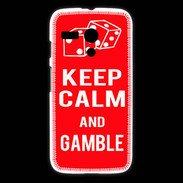 Coque Motorola G Keep Calm Gamble Rouge