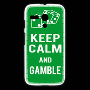Coque Motorola G Keep Calm Gamble Vert