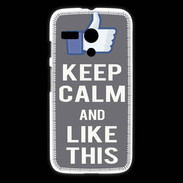 Coque Motorola G Keep Calm Like This Gris