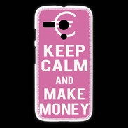 Coque Motorola G Keep Calm Make money Rose