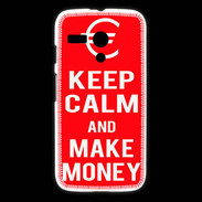Coque Motorola G Keep Calm Make money Rouge