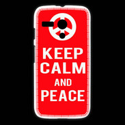 Coque Motorola G Keep Calm Peace Rouge