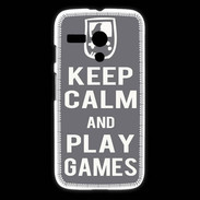 Coque Motorola G Keep Calm Play games Gris