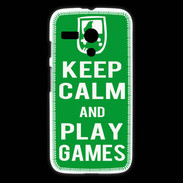 Coque Motorola G Keep Calm Play games Vert