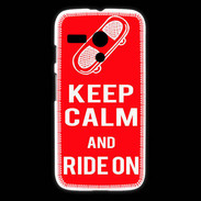 Coque Motorola G Keep Calm Ride on Rouge