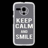 Coque Motorola G Keep Calm Smile Gris