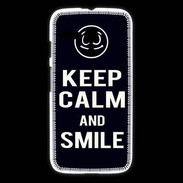 Coque Motorola G Keep Calm Smile Noir