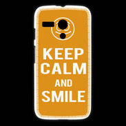 Coque Motorola G Keep Calm Smile Orange