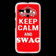 Coque Motorola G Keep Calm Swag Rouge