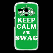 Coque Motorola G Keep Calm Swag Vert