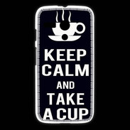 Coque Motorola G Keep Calm Take a cup Noir