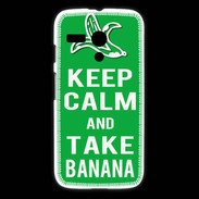 Coque Motorola G Keep Calm Take Banana Vert
