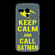 Coque Motorola G Keep Calm Call Batman Gris