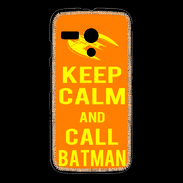Coque Motorola G Keep Calm Call Batman Orange